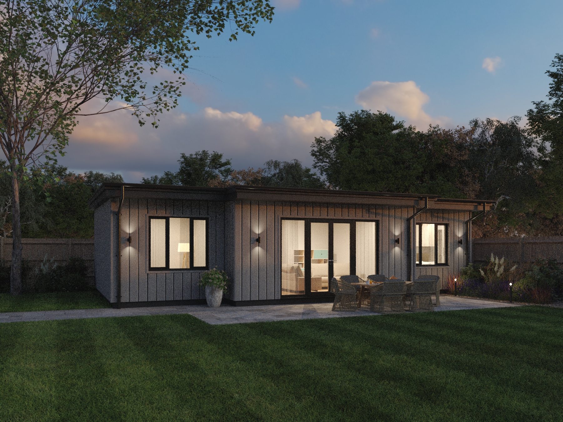 Garden suite landscaped